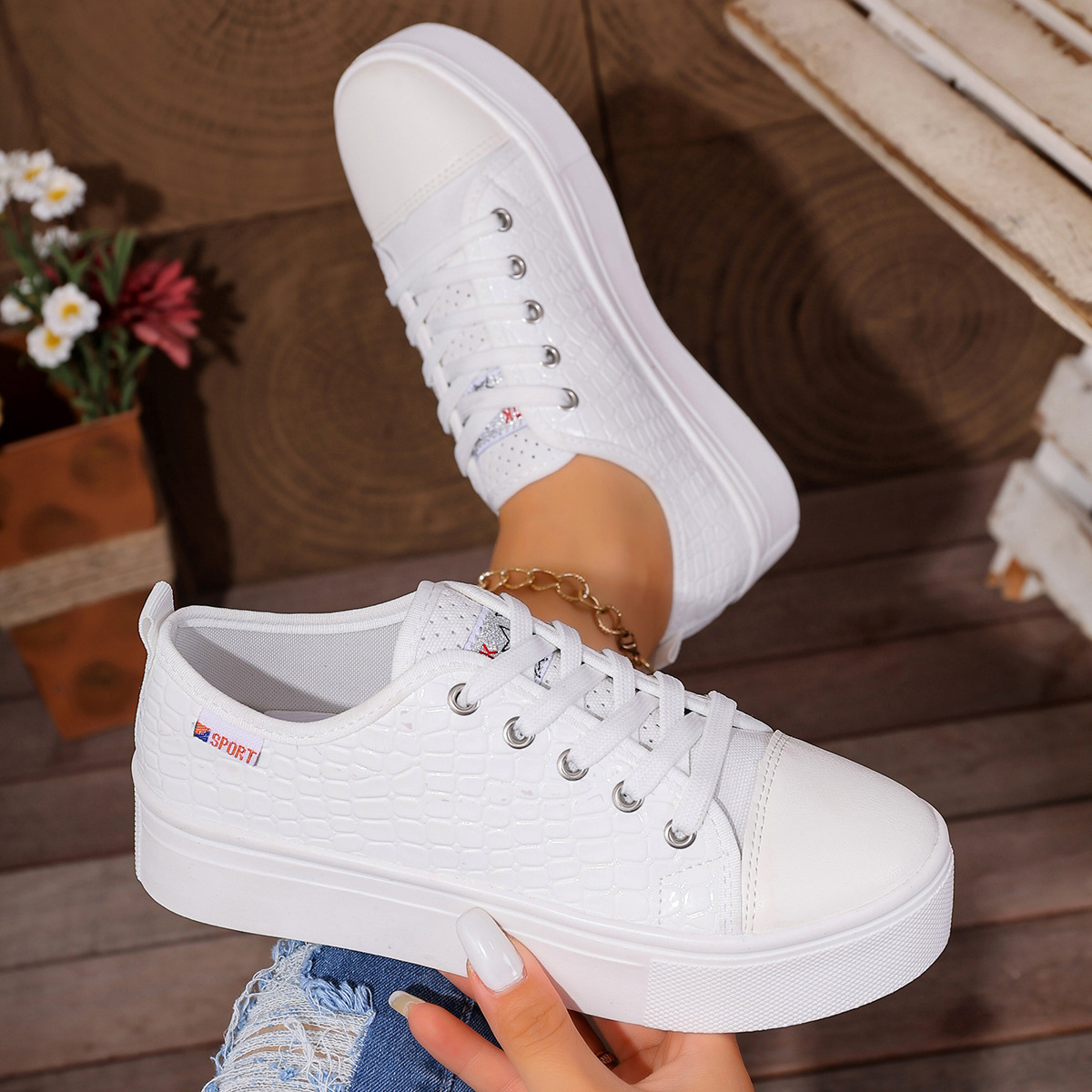 New women's flat casual single - Sewing New 评论和价格