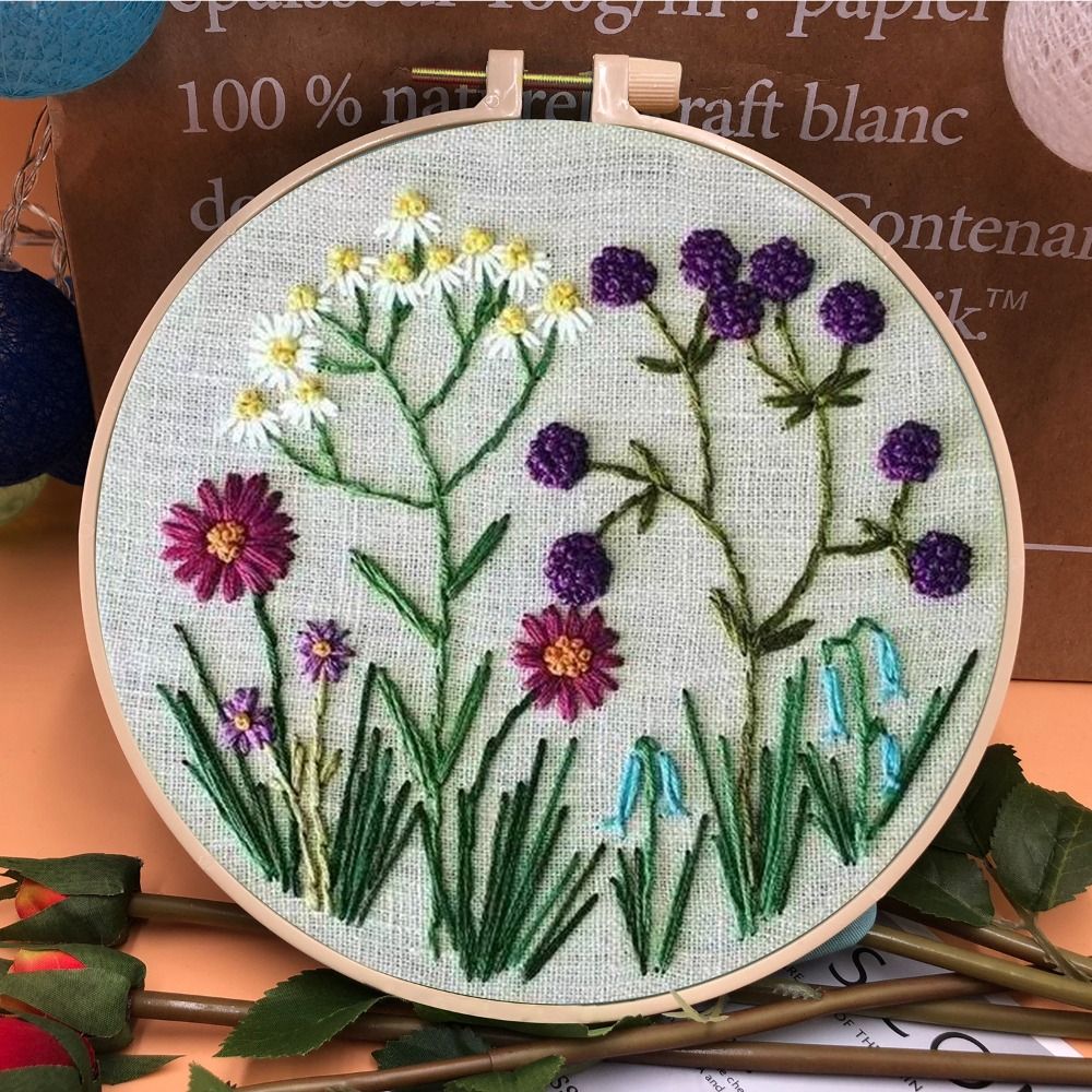 Flower Pattern DIY Embroidery  - Textile Sewing Patterns 评论和价格