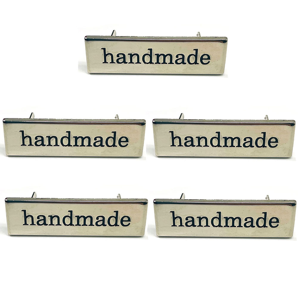 5Pcs Metal Handmade Tag Labels - Sewing Labels 评论和价格